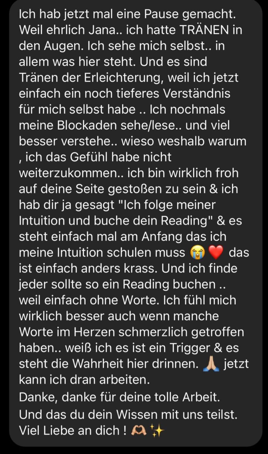 Feedback zum Destiny Matrix Reading