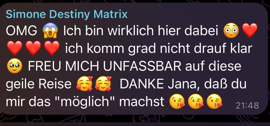 Feedback zum Destiny Matrix Reading